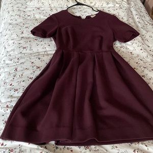 Cute baby doll dress burgundy color